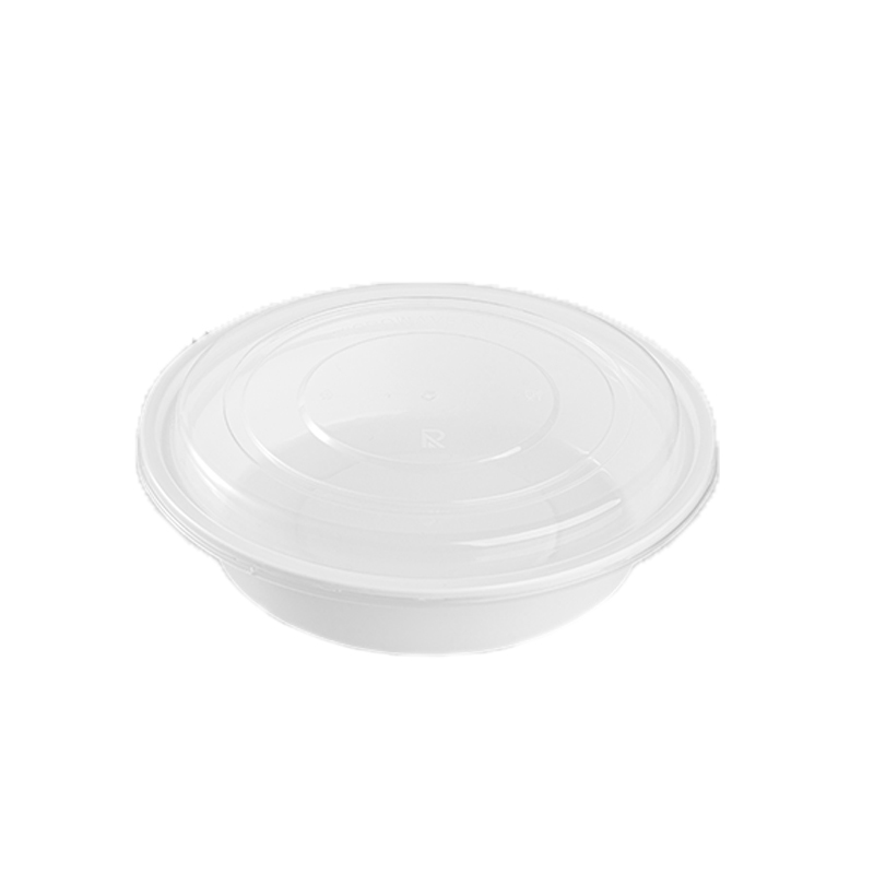 24oz White Round Plastic Containers