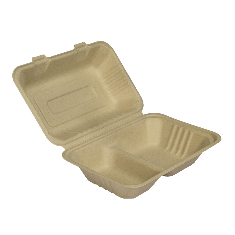 Biodegradable 2 Compartment Takeaway Box